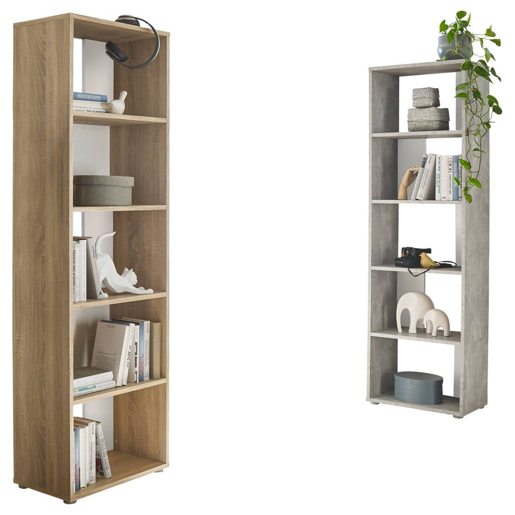 POCO Regal Small Back Eiche Sonoma Nachbildung weiß B/H/T: ca. 50x165x30 cm
