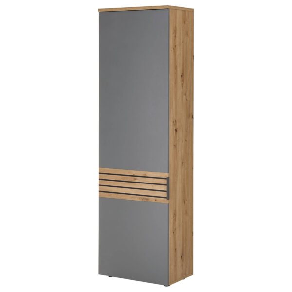 4038889073699 Garderobenschrank Milan
Eiche Sonoma Nachbildung grau B/H/T: ca. 60x200x38 cm