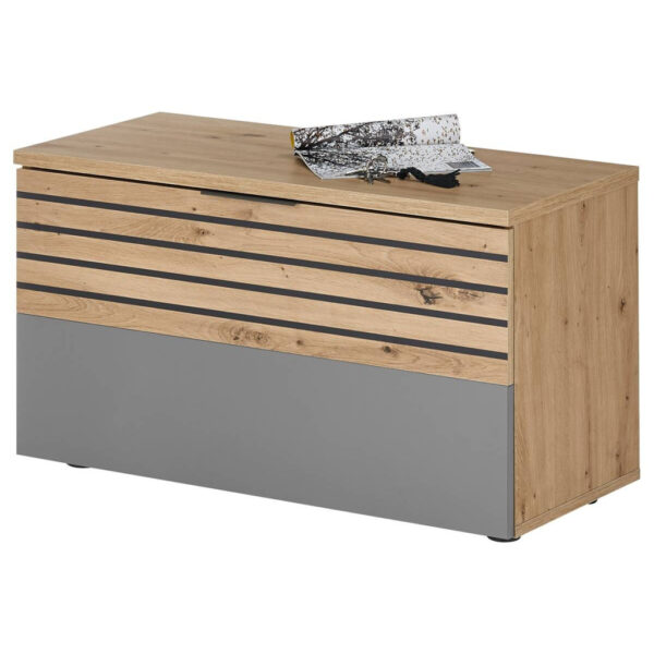 POCO Sitzbank Milan Eiche Artisan Nachbildung grau B/H/T: ca. 85x48x38 cm