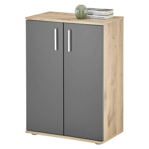 POCO Kommode BC 1040 Eiche Viking Nachbildung dunkelgrau B/H/T: ca. 60x84x35 cm