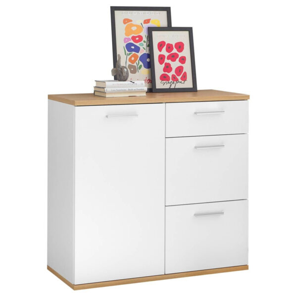 POCO Kommode BC 1035 weiß Eiche Artisan Nachbildung B/H/T: ca. 96x86x38 cm
