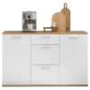 POCO Kommode BC 1035 weiß Eiche Artisan Nachbildung B/H/T: ca. 135x86x38 cm