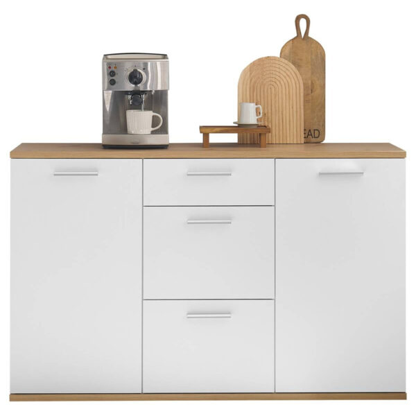 POCO Kommode BC 1035 weiß Eiche Artisan Nachbildung B/H/T: ca. 135x86x38 cm POCO Kommode BC 1035 weiß Eiche Artisan Nachbildung B/H/T: ca. 135x86x38 cm