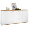 POCO Sideboard BC 1035 weiß Eiche Artisan Nachbildung B/H/T: ca. 180x86x38 cm