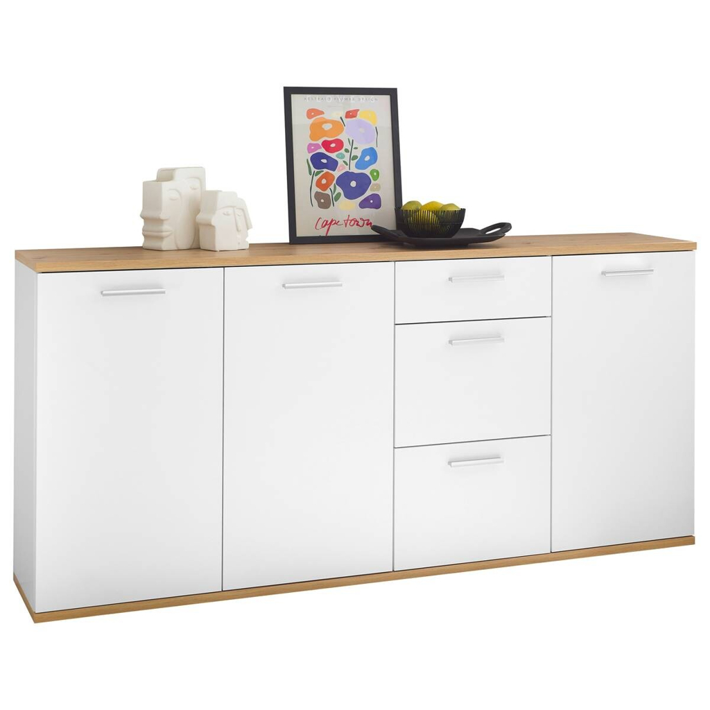 POCO Sideboard BC 1035 weiß Eiche Artisan Nachbildung B/H/T: ca. 180x86x38 cm