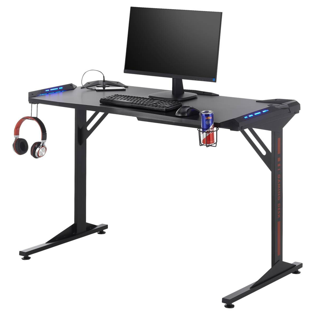 POCO Gaming-Schreibtisch BC 3110 schwarz Carbon Optik B/H/T: ca. 119x78x60 cm