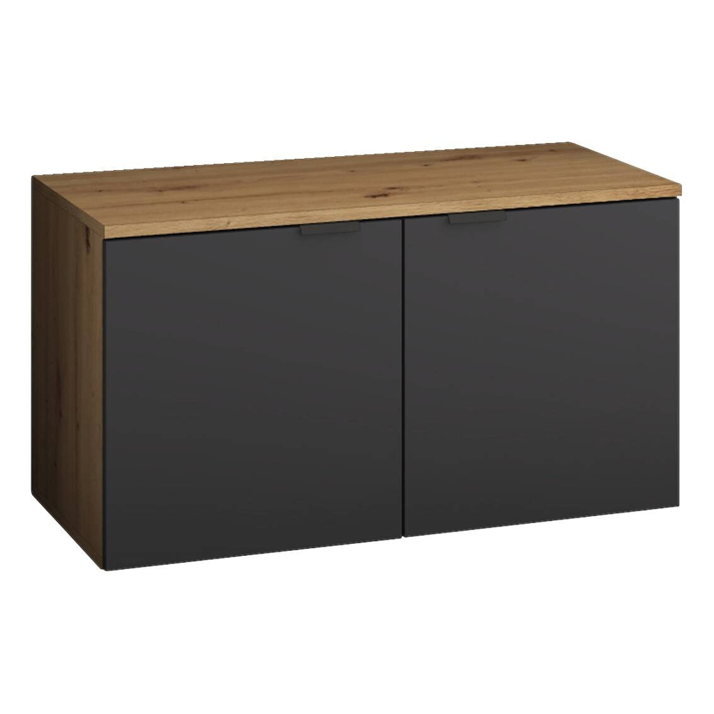 POCO Sitzbank Lagos Eiche Artisan Nachbildung anthrazit B/H/T: ca. 80x45x38 cm