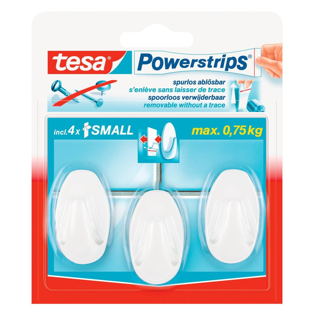 tesa Powerstrips weiß Kunststoff B/H: ca. 25x3 cm