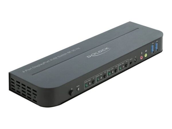 4043619114849-1 Delock DisplayPort 1.4 KVM Switch 8K 30 Hz with USB 3.0 and Audio