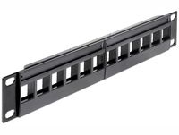 Delock Patch Panel – Schwarz – 1U – 25.4 cm (10″)