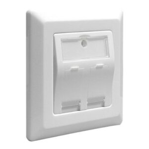 Delock Keystone Wall Outlet – Wanddose – weiß, RAL 9010