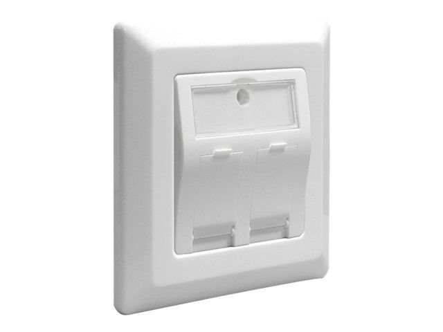 Delock Keystone Wall Outlet – Wanddose – weiß, RAL 9010