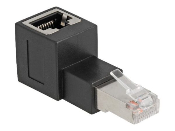 Delock Netzwerkadapter – RJ – 45 (W) gewinkelt zu RJ – 45 (M)
