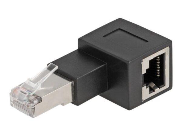 4043619878642-1 Delock Netzwerkadapter – RJ – 45 (M) nach rechts abgewinkelt zu RJ – 45 (W)