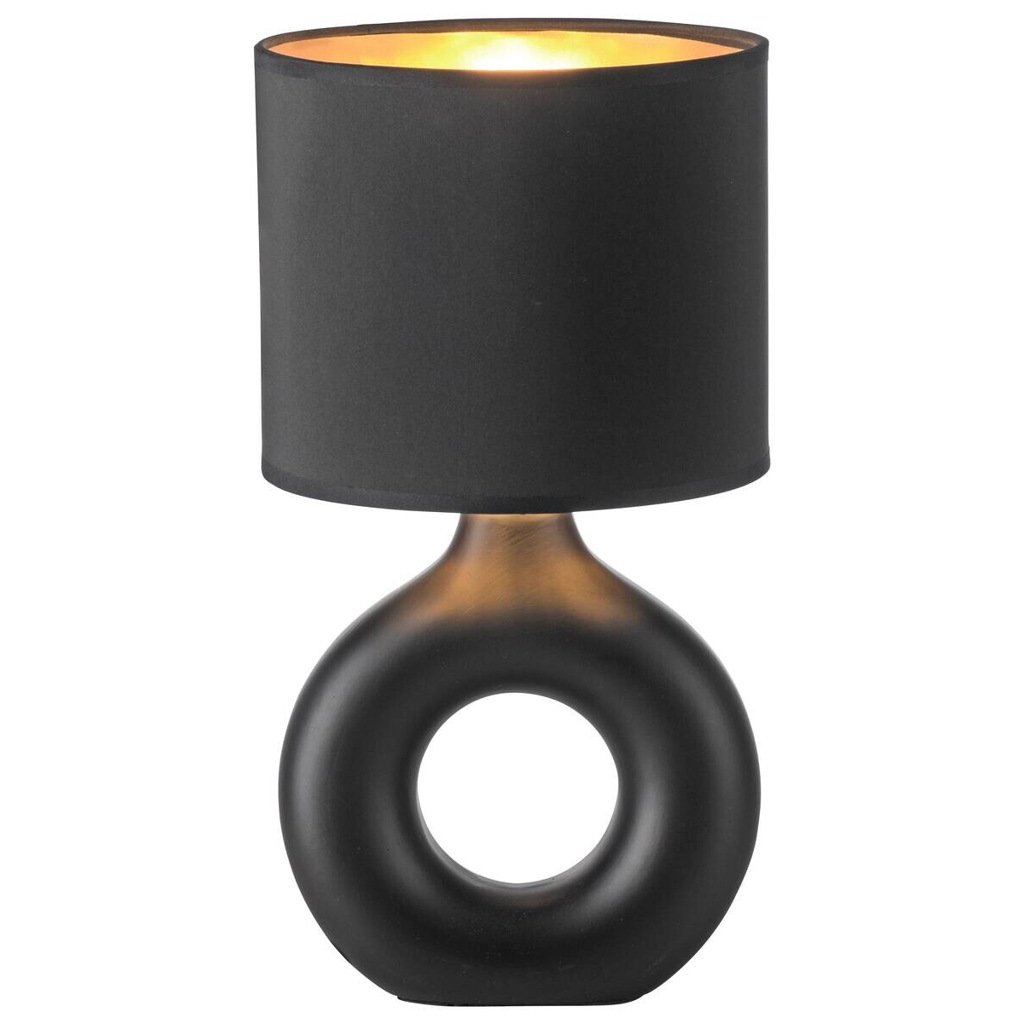 Just Light Tischleuchte Carara
schwarz Kunststoff Stoff Keramik H/L/D: ca. 30x16x16 cm null 1 Brennstellen