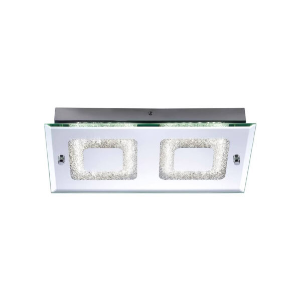 Just Light LED-Deckenleuchte LISA 11571-17 Chrom klar Glas Metall B/H/T: ca. 20x5,8x36 cm 2 Brennstellen Just Light LED-Deckenleuchte LISA 11571-17 Chrom klar Glas Metall B/H/T: ca. 20x5,8x36 cm 2 Brennstellen