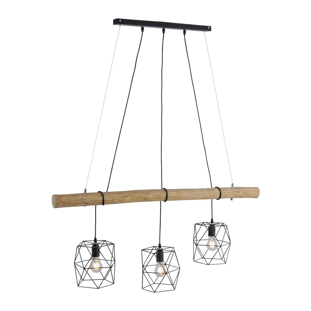 Just Light Pendelleuchte 15503-18
Eisen Holz Kunststoff B: ca. 120 cm E27 3 Brennstellen