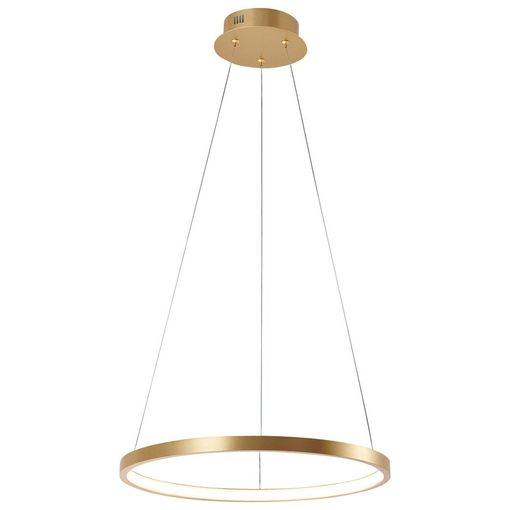 Just Light LED-Pendelleuchte CIRCLE 11522-12
gold weiß Metall Kunststoff H/D: ca. 120×39 cm 1 Brennstellen