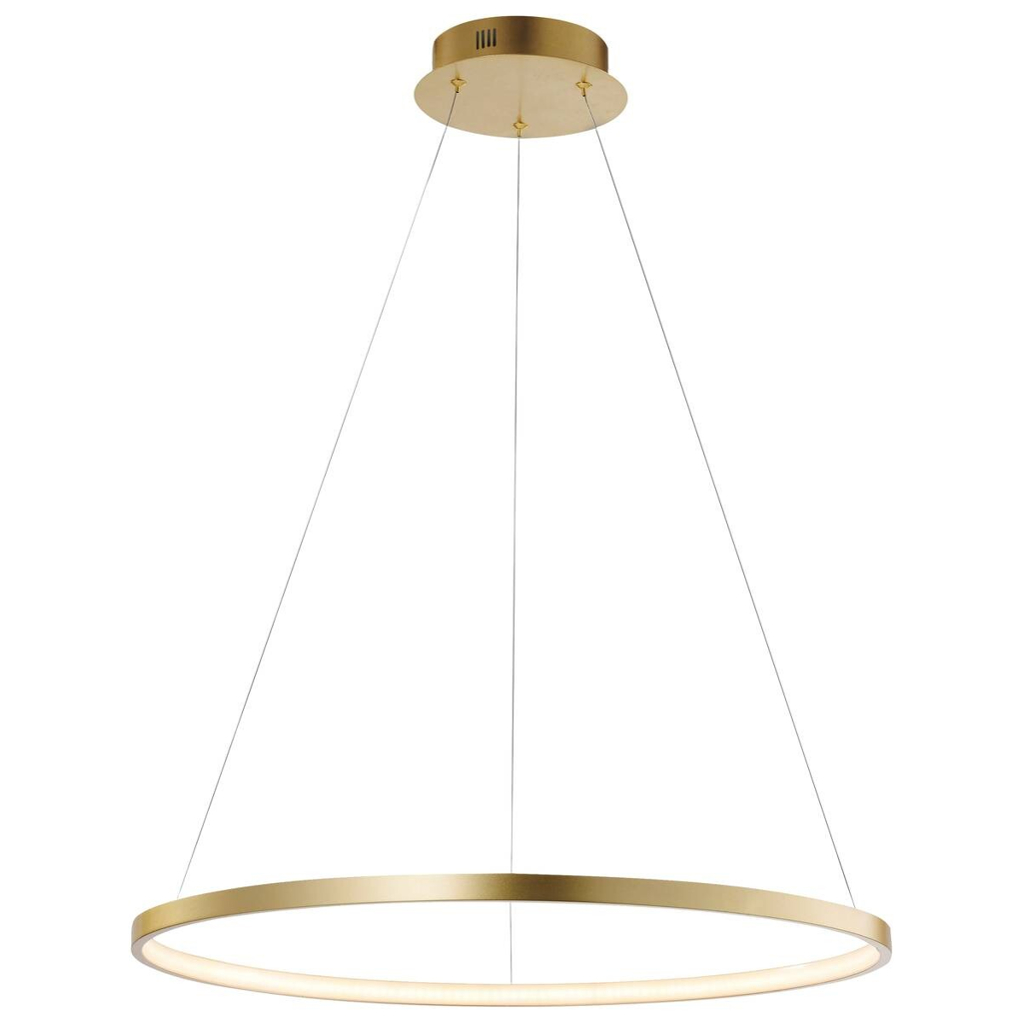 Just Light LED-Pendelleuchte CIRCLE 11524-12
weiß gold Kunststoff Metall H/D: ca. 120×60 cm 1 Brennstellen