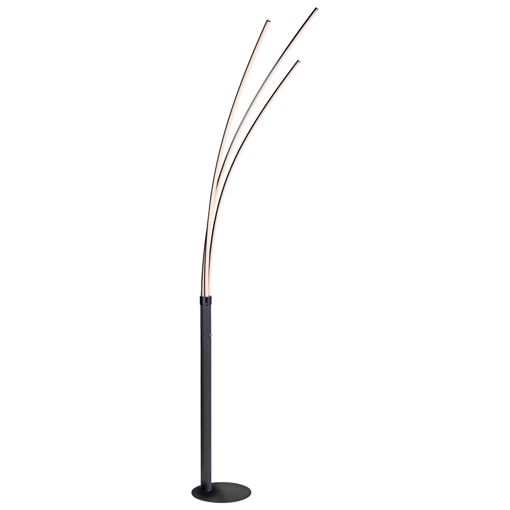 Just Light Stehlampe MAJA 15383-18
schwarz Eisen Kunststoff B/H/T: ca. 58x215x80 cm 3 Brennstellen