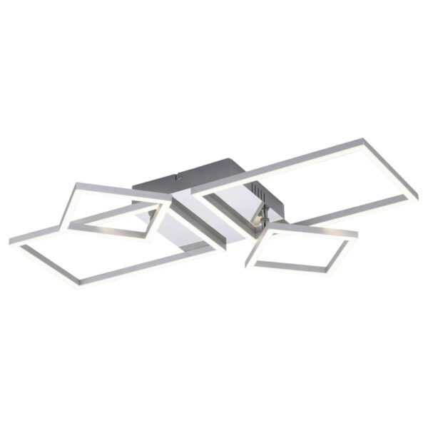 Just Light Deckenleuchte 14030-55 Iven stahlfarbig Kunststoff Eisen Aluminium B/H/L: ca. 34x7x65 cm