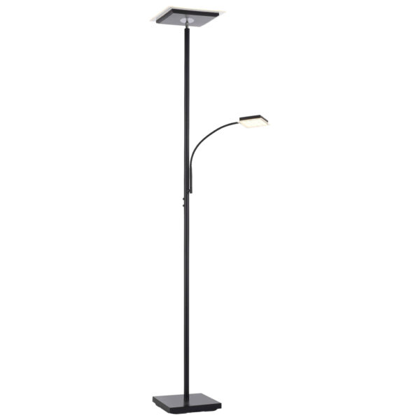 4043689985707 Just Light Stehlampe HANS 11710-18
schwarz Eisen Kunststoff B/H/T: ca. 25x190x25 cm 2 Brennstellen