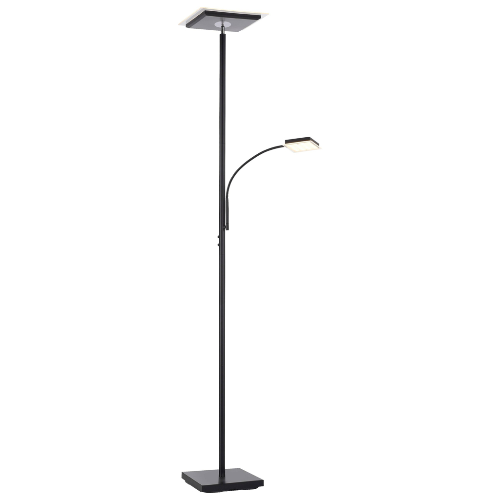 Just Light Stehlampe HANS 11710-18
schwarz Eisen Kunststoff B/H/T: ca. 25x190x25 cm 2 Brennstellen