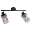 Just Light Spot Pasqual schwarz Rauch Metall Glas B/H/L: ca. 24x30x64 cm E27 2 Brennstellen