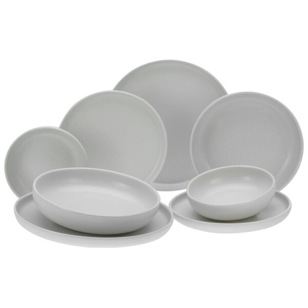 CreaTable Tafelservice Uno weiß Steinzeug 8 tlg