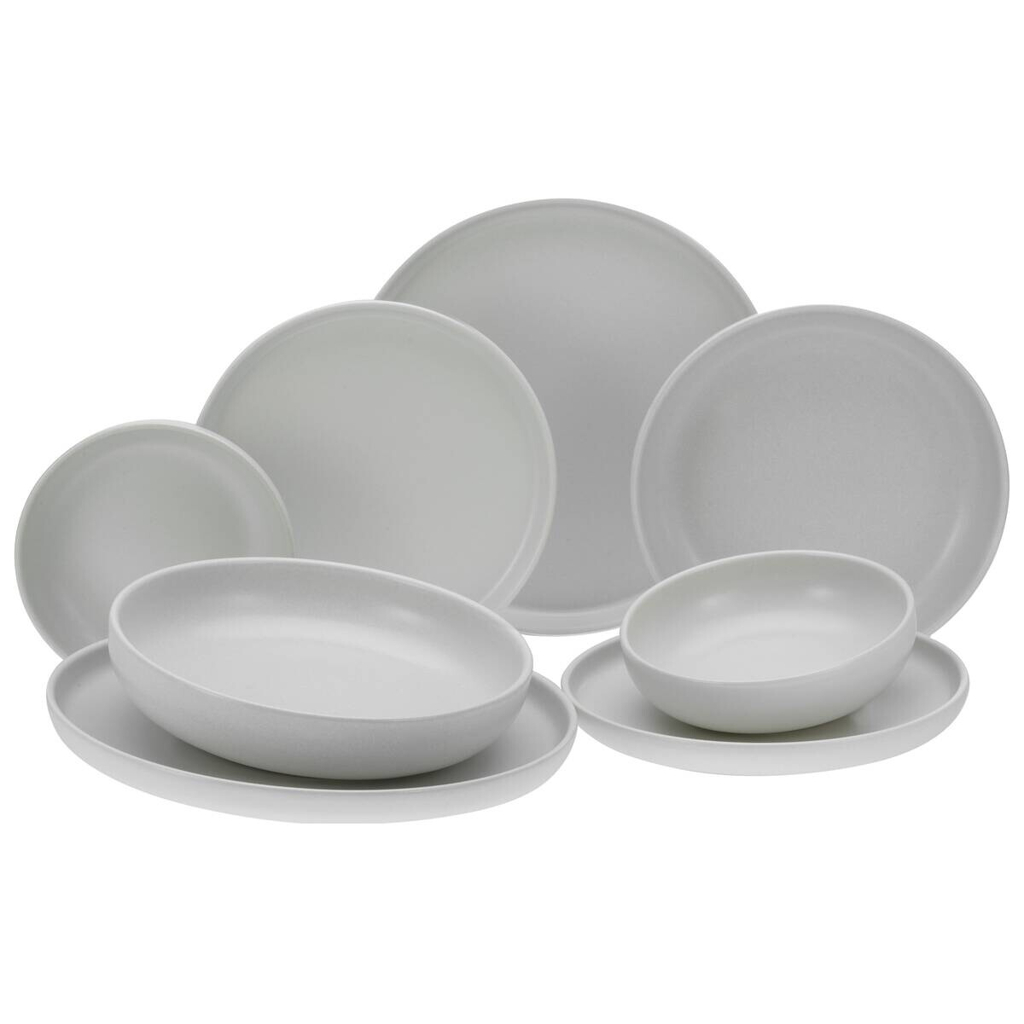 CreaTable Tafelservice Uno weiß Steinzeug 8 tlg