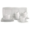 CreaTable Kaffeeservice Victoria weiß Porzellan 18 tlg