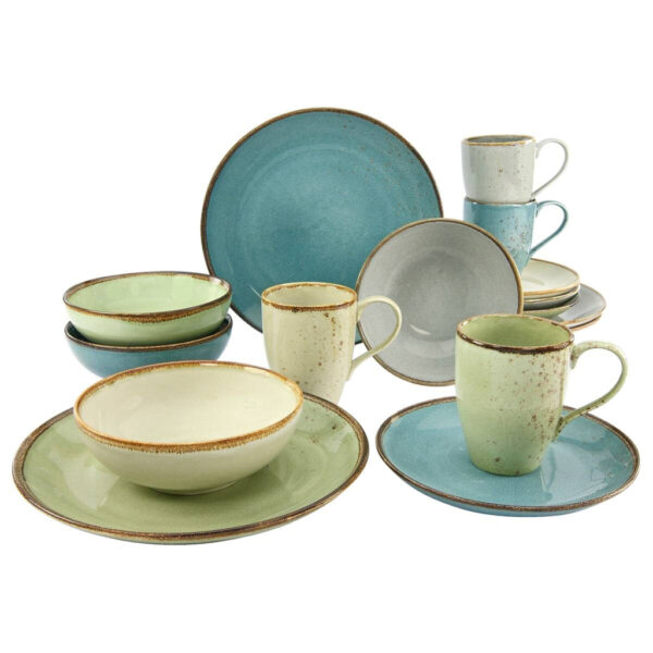 CreaTable Kombiservice NATURE COLLECTION multicolor Steingut 16 tlg