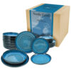 CreaTable Tafelservice Nordic Fjord Blue blau Steinzeug 18 tlg