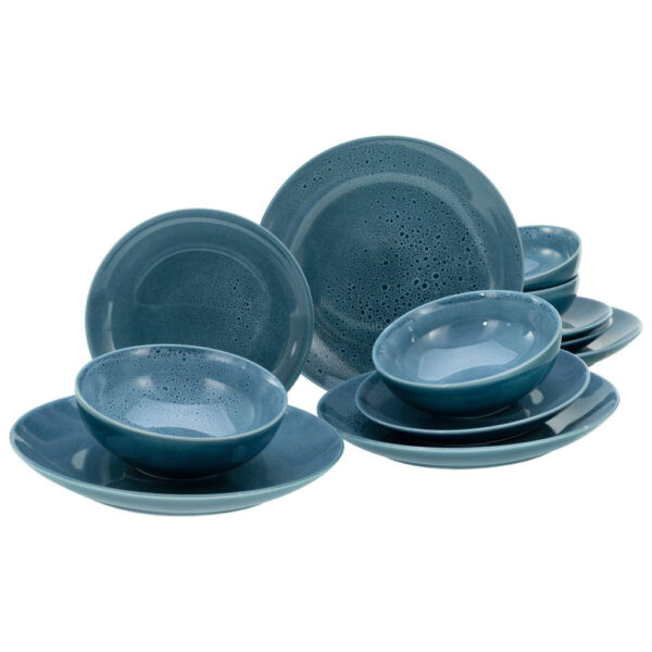 CreaTable Tafelservice Reactive BLUE petrol Keramik CreaTable Tafelservice Reactive BLUE petrol Keramik