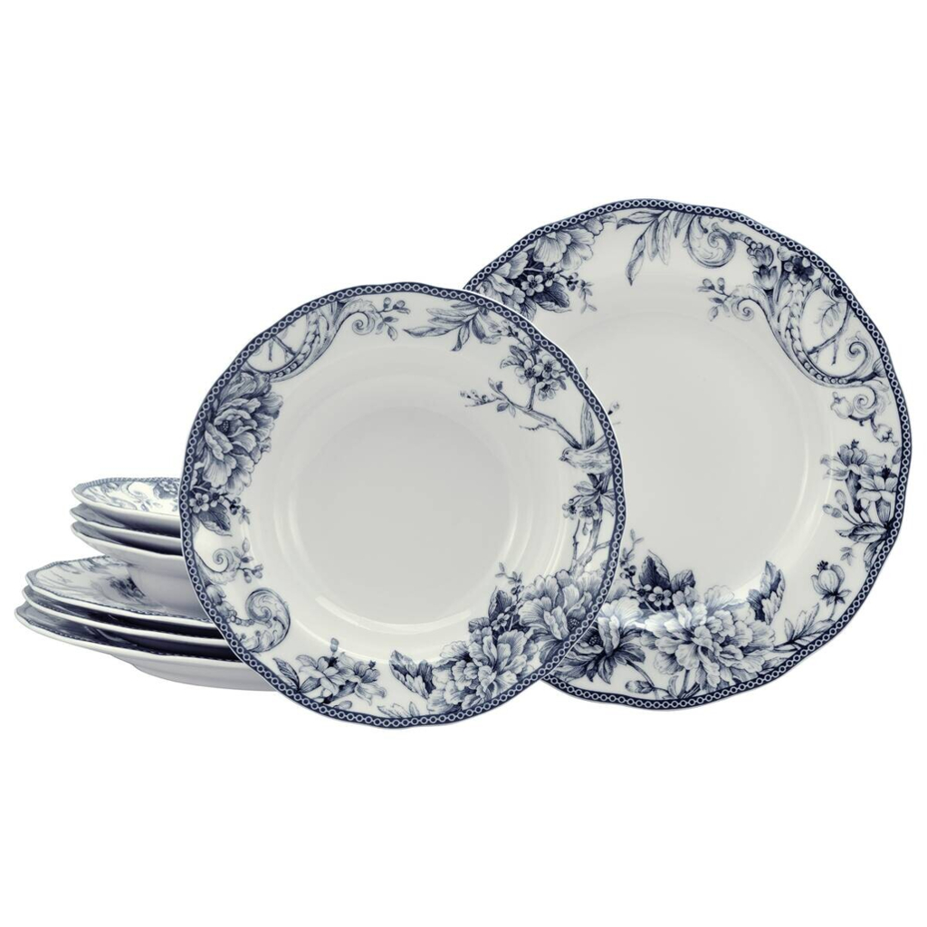 CreaTable Tafelservice Adelaide Blau blau Porzellan 8 tlg