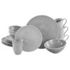 CreaTable Kombiservice Sofia grau Porzellan 16 tlg CreaTable Kombiservice Sofia grau Porzellan 16 tlg