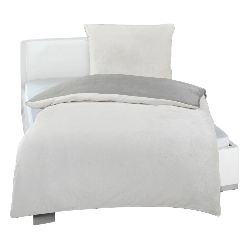 POCO Microfaser Bettwäsche Cashmere touch taupe Polyester B/L: ca. 135x200 cm
