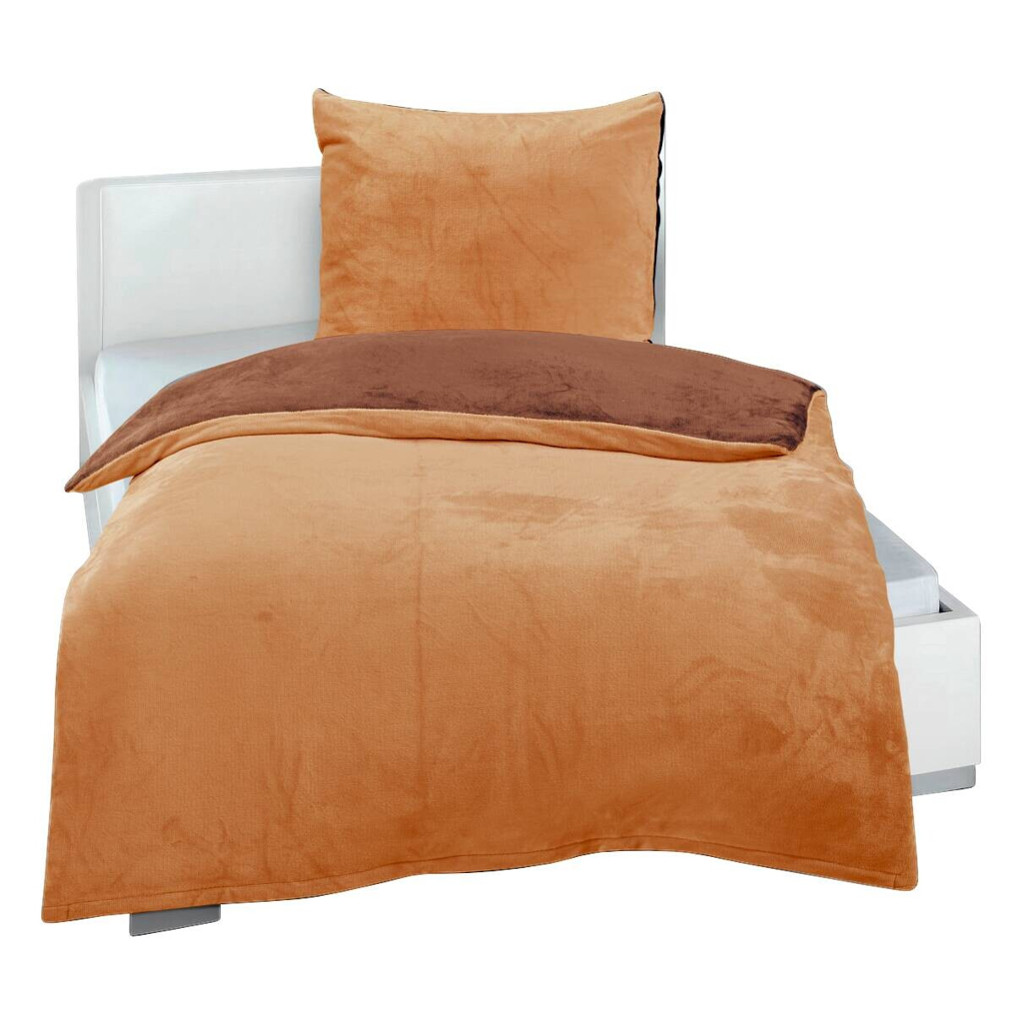POCO Microfaser Bettwäsche Cashmere touch terra Polyester B/L: ca. 135x200 cm