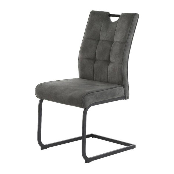 POCO Schwingstuhl dunkelgrau Microfaser B/H/T: ca. 50x97x62 cm