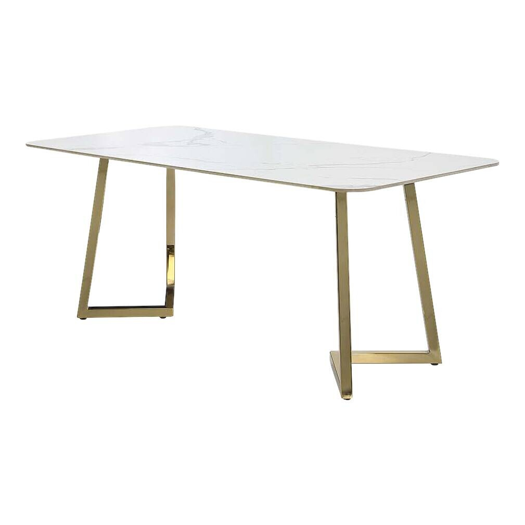POCO Esstisch weiß Keramik Optik B/H/T: ca. 180x76,5x90 cm