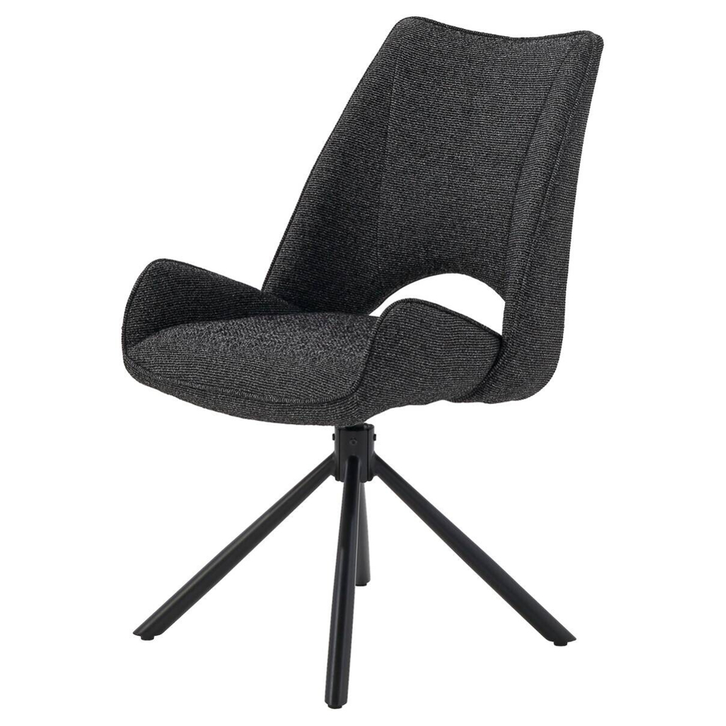 POCO Drehstuhl schwarz Webstoff B/H/T: ca. 52x91x66 cm
