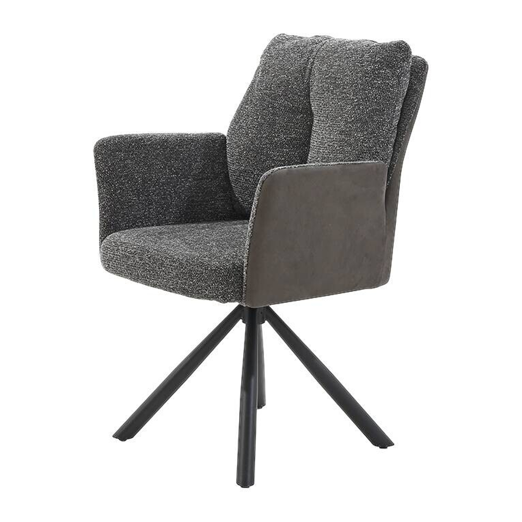 POCO Armlehnstuhl grau Webstoff Microfaser B/H/T: ca. 60x88x66 cm