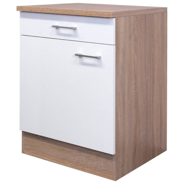 4047584026770 Unterschrank Samoa
weiß Eiche Nachbildung B/H/T: ca. 60x85x60 cm
