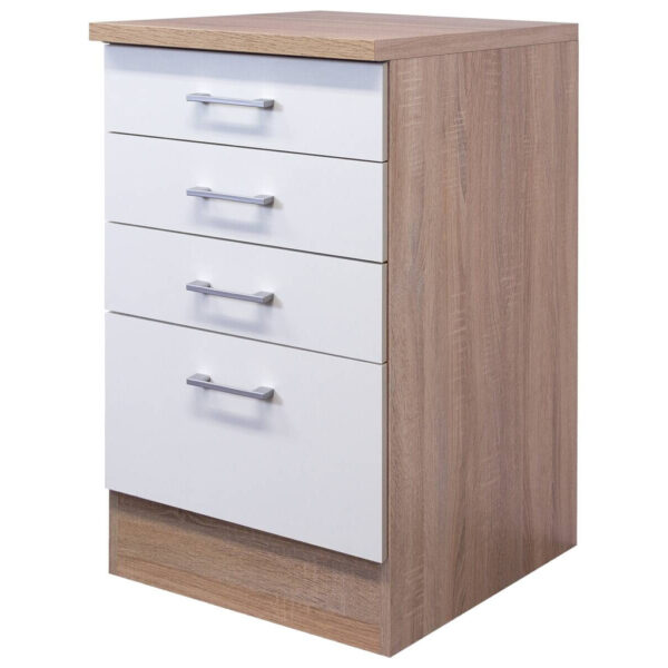 Schubkastenschrank Samoa
weiß Eiche Nachbildung B/H/T: ca. 50x85x60 cm