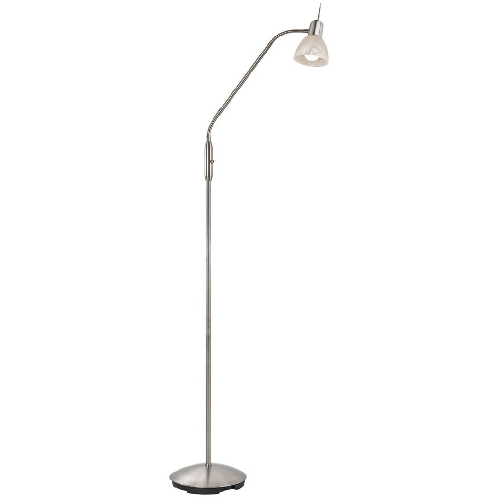 Nowa Stehlampe 41890101
nickel matt Metall Glas H/D: ca. 150×23 cm E14 1 Brennstellen