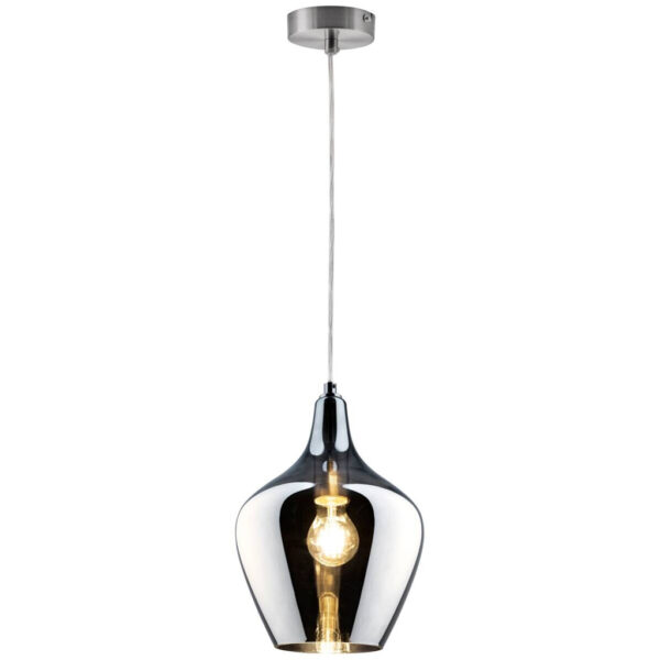 Nowa Pendelleuchte 30620102
nickel matt Metall Rauchglas H/D: ca. 150x22 cm E14 1 Brennstellen