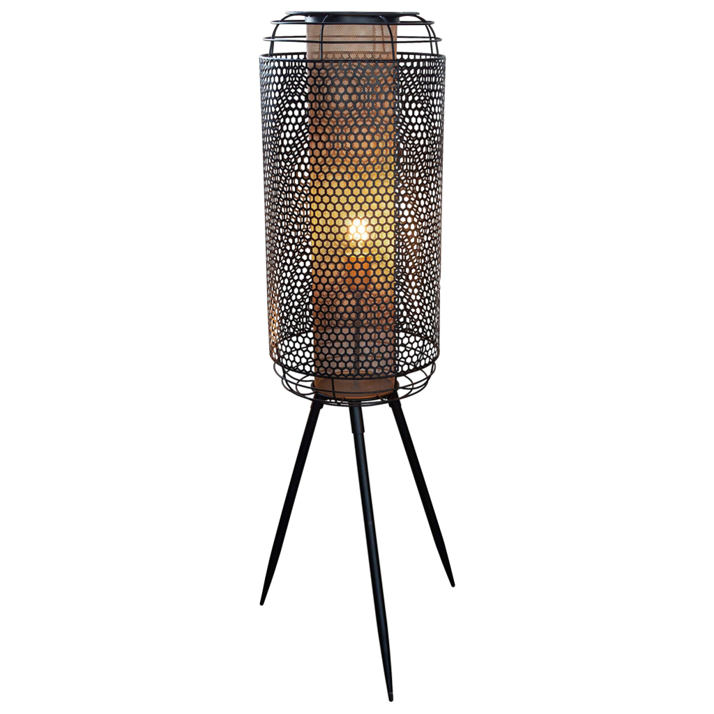 Nowa Stehlampe 40790145
gold schwarz Metall H/D: ca. 110×30 cm E27 1 Brennstellen