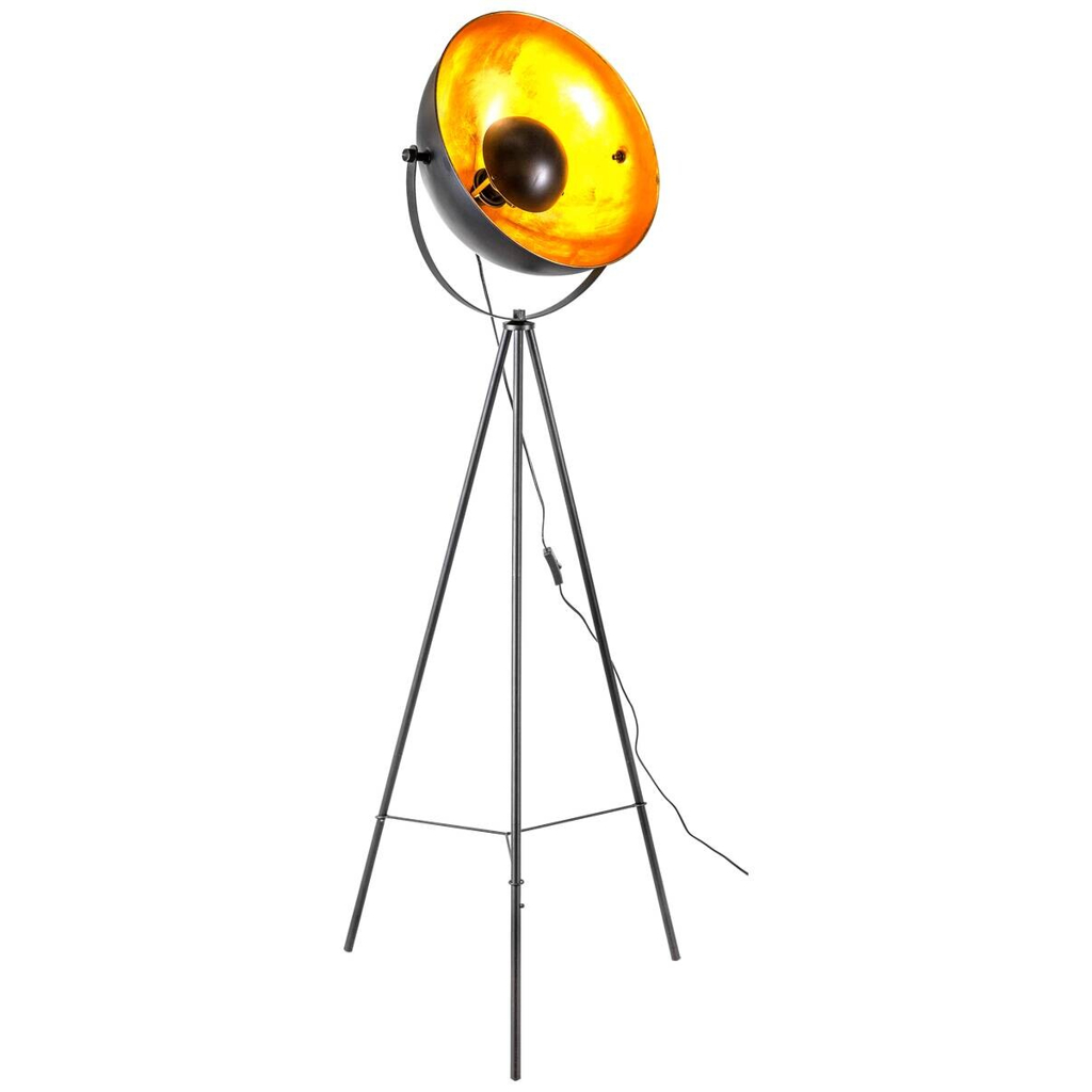 Nowa Stehlampe 45150145
schwarz gold Metall H/D: ca. 153,5×4,5 cm E27 1 Brennstellen