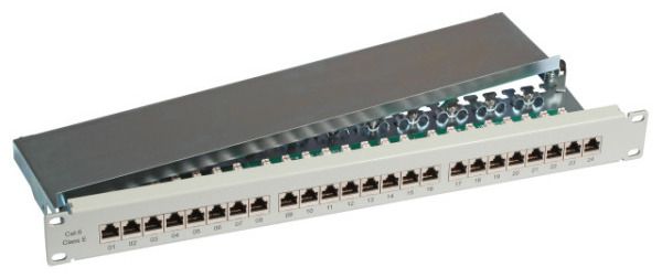 4049759180102-1 EFB Patchpanel 19'' Kat.6 24xRJ45 1HE LSA RAL7035