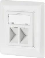 M – CAB Netzwerkdose 2 – fach für Keystones Weiss RAL 9003
